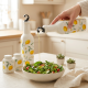 Porcelain Oil Dispenser & Salt Shaker Set - 4 Pcs